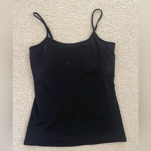White House Black Market scoop neck cami, black, size M.